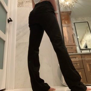 US 4 express black low rise work slacks bootleg